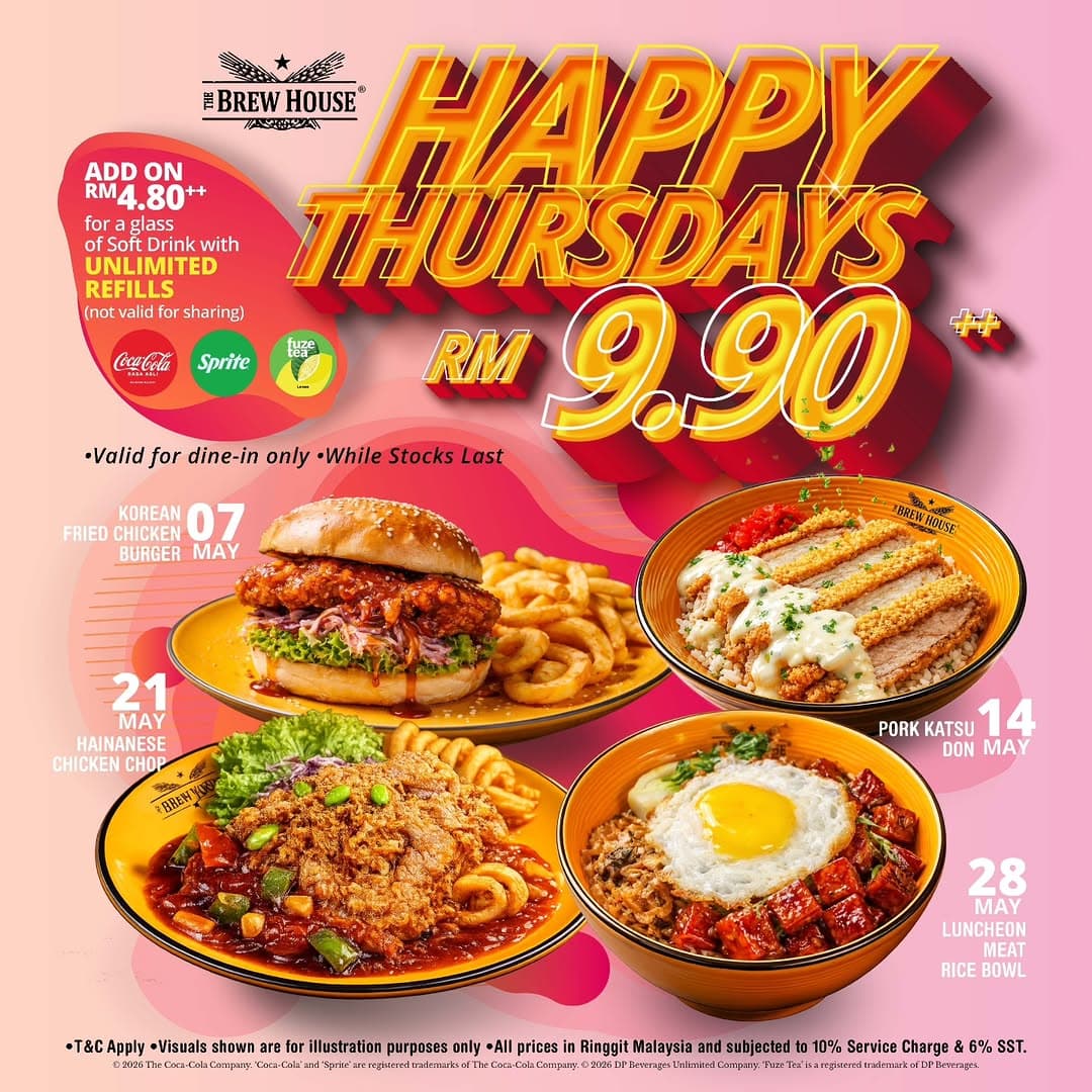 Happy Thursdays RM9.90++ Only!